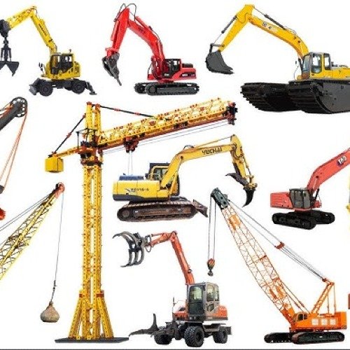 Heavy equipment excavator crane