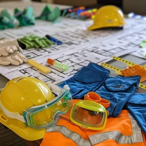 Safety gear helmets harnesses