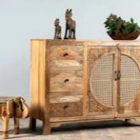 Antique Wooden Sideboard Cabinet