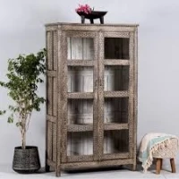 Rustic Reclaimed Wood Display Cabinet
